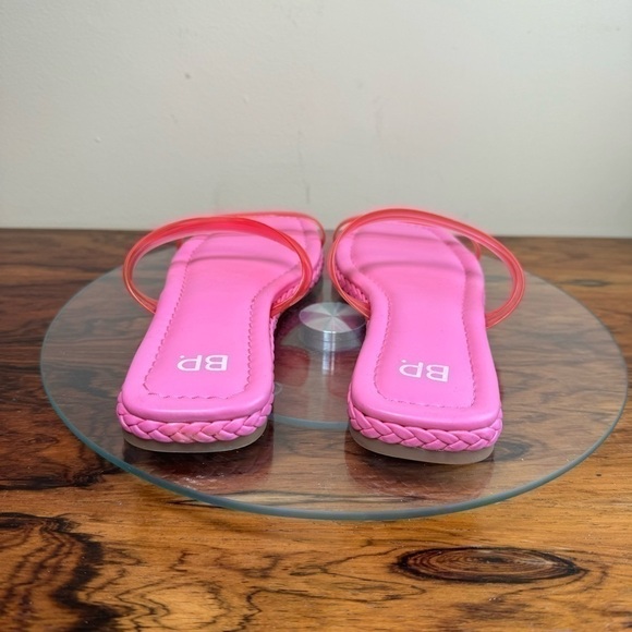 NEW Nordstrom BP Viola Barbie Pink Braided Flat Slide Sandals - Picture 6 of 14